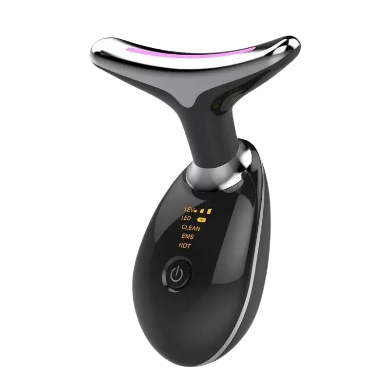 MASAJEADOR IONICO 7 EN 1 - DISPOSITIVO REAFIRMANTE FACIAL - NEGRO