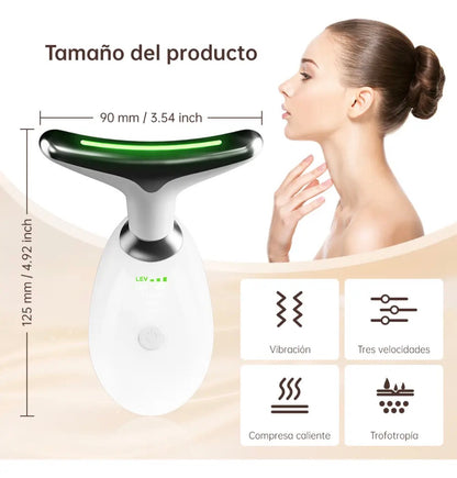 MASAJEADOR IONICO 7 EN 1 - DISPOSITIVO REAFIRMANTE FACIAL - NEGRO